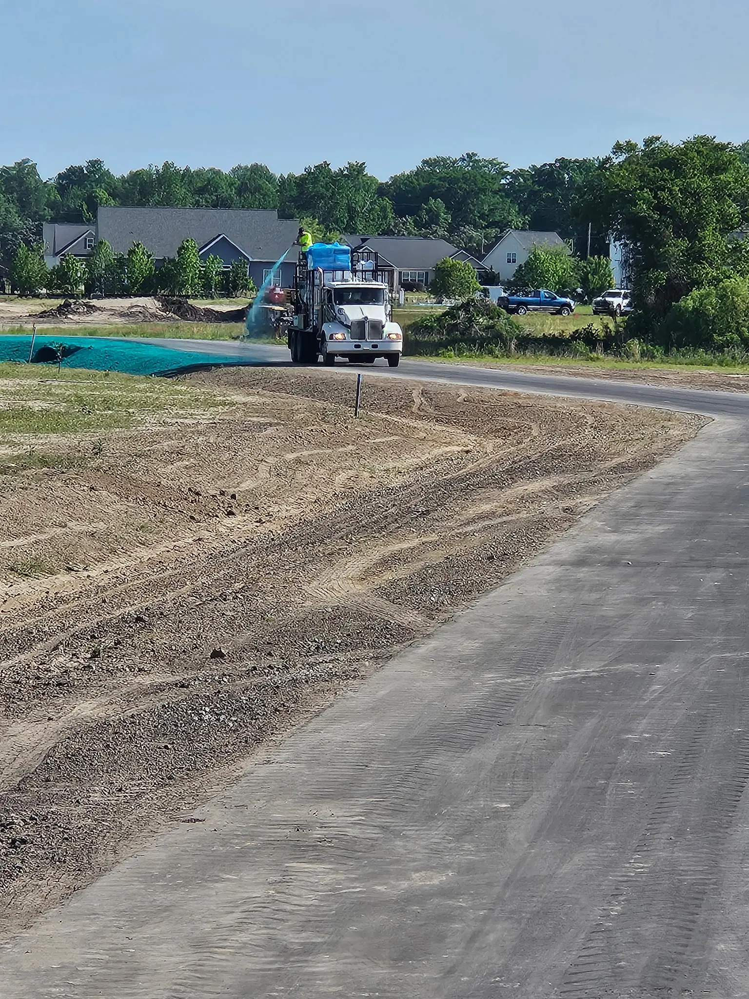 Erosion control site work by Laser Construction
