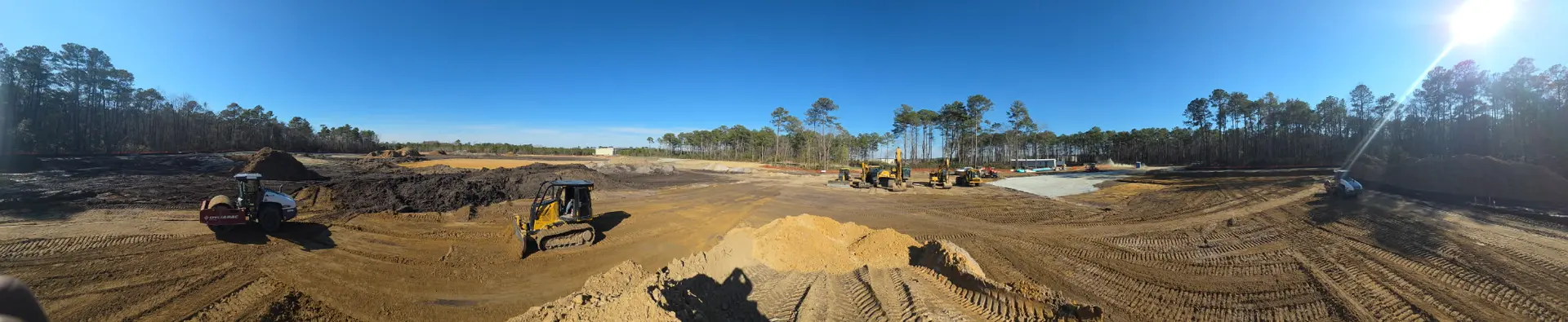 Rough grading and site preparation by Laser Construction