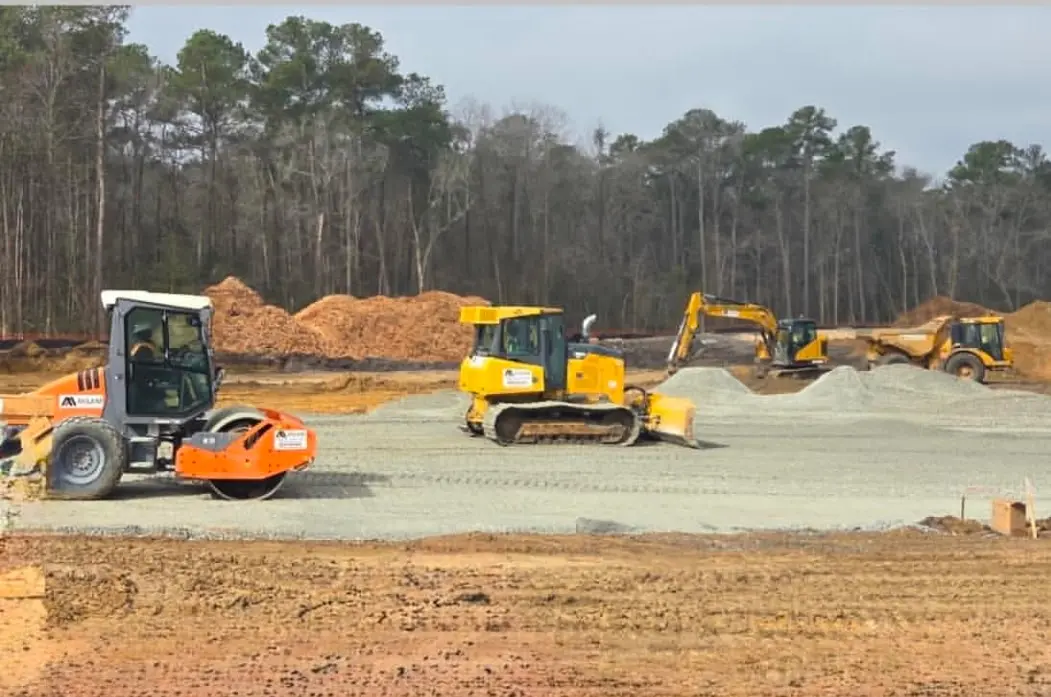 Professional site grading by Laser Construction