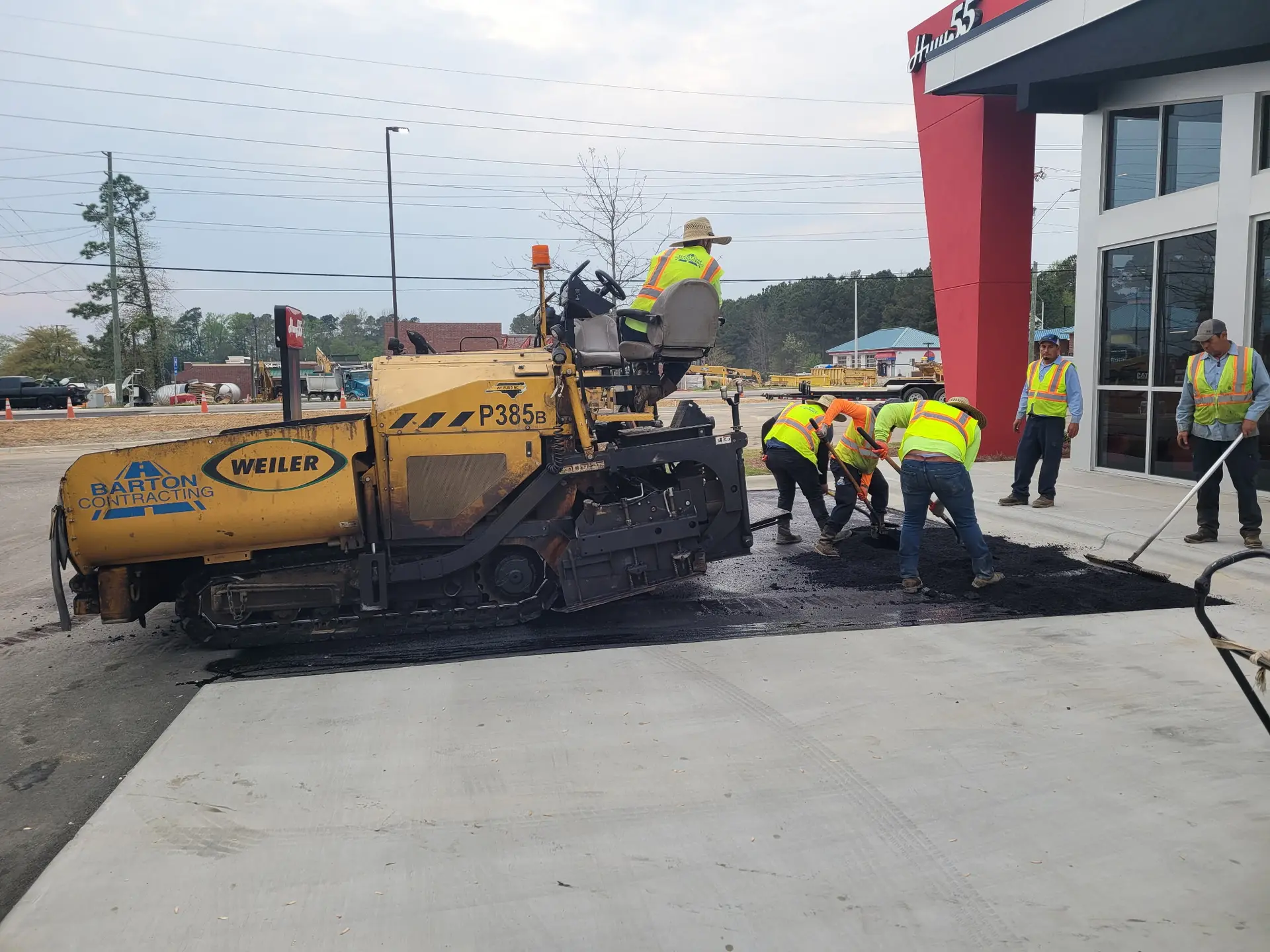 Professional asphalt paving services by Laser Construction