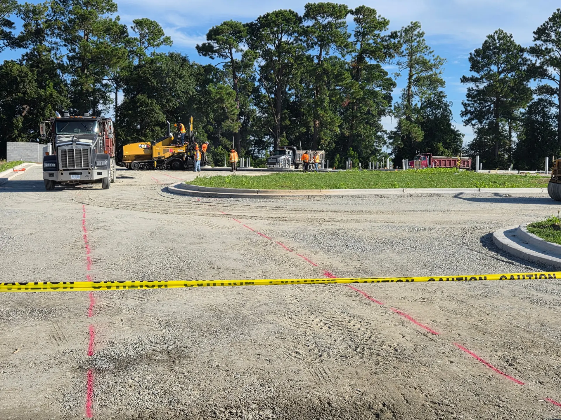 Road paving and base preparation by Laser Construction